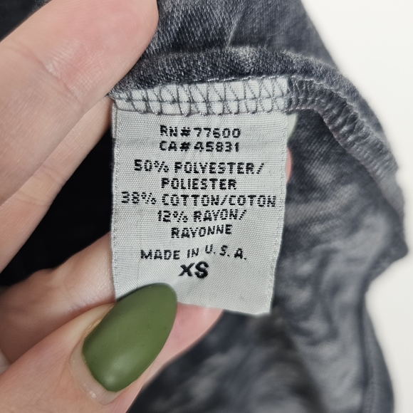 Chaser Grey Burnout Cutout Tank Top XS - Picture 5 of 6